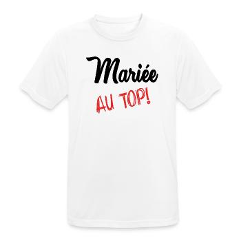 FUTURE MARIEE - T-shirt respirant Homme - blanc - Devant - AI Model Male 185 dark (185cm)