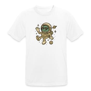 Welcome to space - Men's Breathable T-Shirt - white - Front - AI Model Male 185 dark (185cm)