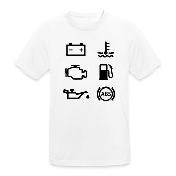 Autolichter - Männer T-Shirt atmungsaktiv - Weiß - Vorne - AI Model Male 185 dark (185cm)