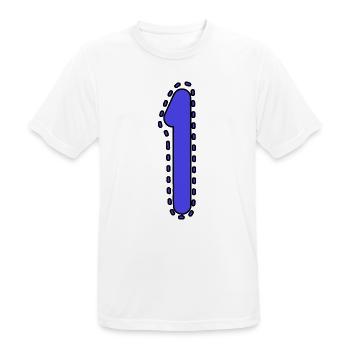 1. 1 JAHR. 1. JAHRESTAG. 1 JAHR GEBURTSTAG - Männer T-Shirt atmungsaktiv - Weiß - Vorne - AI Model Male 185 dark (185cm)