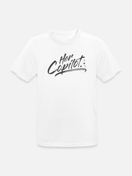 Her Copilot - Men's Breathable T-Shirt - white