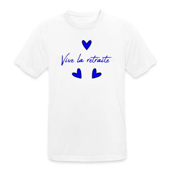 RETIREMENT. RETIREMENT. RETIRED. RETIREMENT - Men's Breathable T-Shirt - white - Front - AI Model Male 185 dark (185cm)
