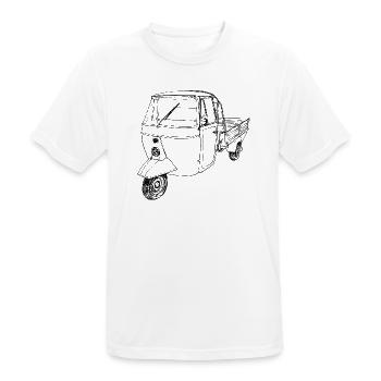 Vintage tricycle scooter - Men's Breathable T-Shirt - white - Front - AI Model Male 185 dark (185cm)