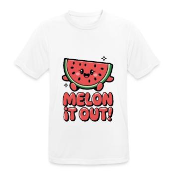 Melon It Out! - Men's Breathable T-Shirt - white - Front - AI Model Male 185 dark (185cm)