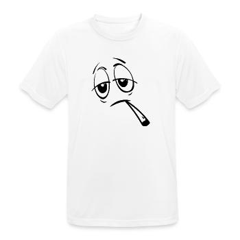 Weed thc stoned - Bleiben Sie ruhig, rauchen Sie Gras - Männer T-Shirt atmungsaktiv - Weiß - Vorne - AI Model Male 185 dark (185cm)