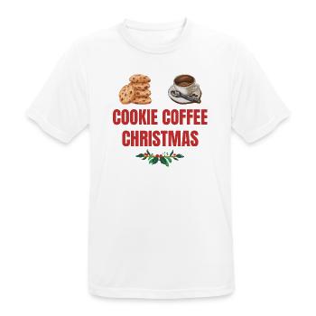 Cookie Coffee Christmas Eve - Men's Breathable T-Shirt - white - Front - AI Model Male 185 dark (185cm)