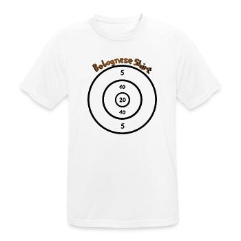 Bolognese Shit - Men's Breathable T-Shirt - white - Front - AI Model Male 185 dark (185cm)