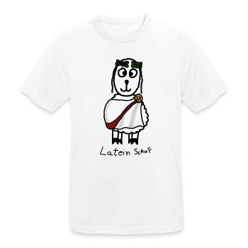 Latein ScHoF - Männer T-Shirt atmungsaktiv - Weiß - Vorne - AI Model Male 185 dark (185cm)