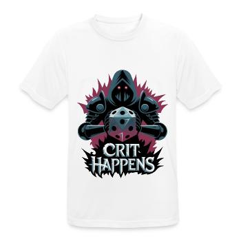 Les coups critiques se produisent - T-shirt respirant Homme - blanc - Devant - AI Model Male 185 dark (185cm)