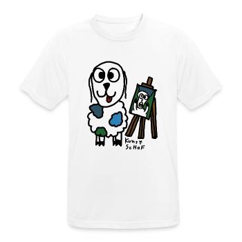 Kunst ScHoF - Männer T-Shirt atmungsaktiv - Weiß - Vorne - AI Model Male 185 dark (185cm)
