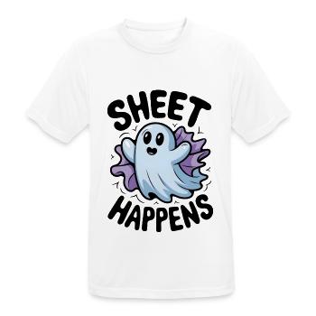 Sheet Happens - Men's Breathable T-Shirt - white - Front - AI Model Male 185 dark (185cm)