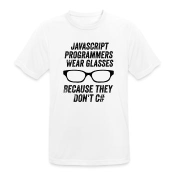 Lustige Javascript-Programmierer - Männer T-Shirt atmungsaktiv - Weiß - Vorne - AI Model Male 185 dark (185cm)