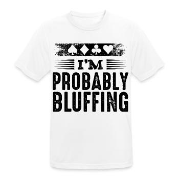 Poker - Men's Breathable T-Shirt - white - Front - AI Model Male 185 dark (185cm)