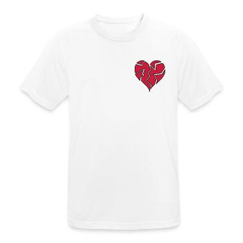 HEARTBROKEN <3 - Männer T-Shirt atmungsaktiv - Weiß - Vorne - AI Model Male 185 dark (185cm)
