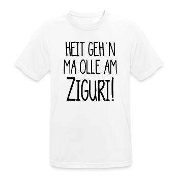 Ziguri - heute gehen mir alle am Nerv - österreich - Männer T-Shirt atmungsaktiv - Weiß - Vorne - AI Model Male 185 dark (185cm)