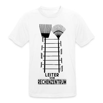 LEITER VOM RECHENZENTRUM - Männer T-Shirt atmungsaktiv - Weiß - Vorne - AI Model Male 185 dark (185cm)