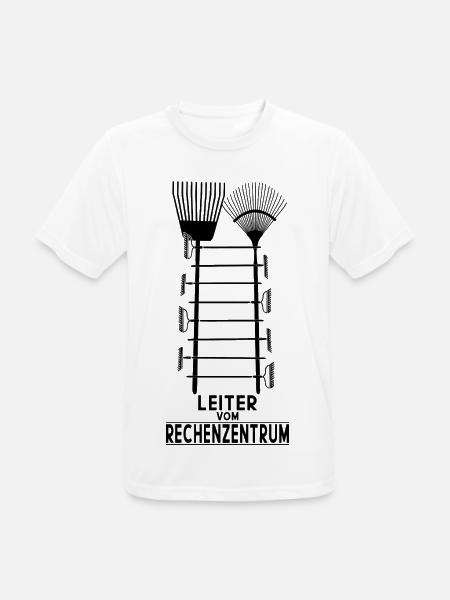 LEITER VOM RECHENZENTRUM - Männer T-Shirt atmungsaktiv - Weiß