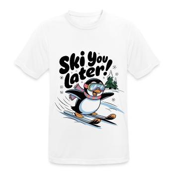 Ski You Later - Men's Breathable T-Shirt - white - Front - AI Model Male 185 dark (185cm)