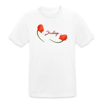 Zwillinge Mohn Klatschmohn Sternzeichen Zwillinge - Männer T-Shirt atmungsaktiv - Weiß - Vorne - AI Model Male 185 dark (185cm)