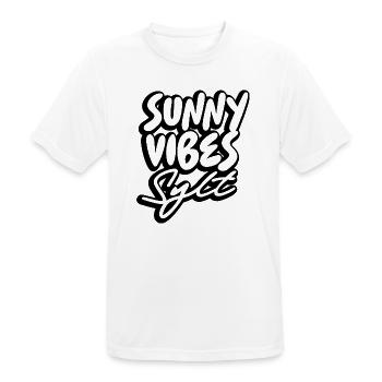 SUNNY VIBES SYLT - Männer T-Shirt atmungsaktiv - Weiß - Vorne - AI Model Male 185 dark (185cm)