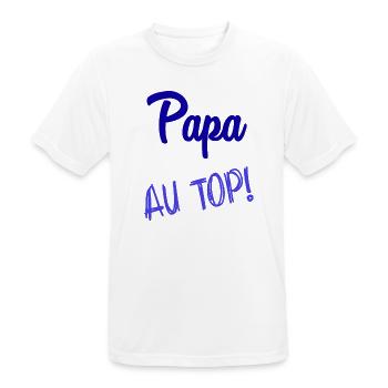 FROHER VATERTAG. PAPA. VATERTAG - Männer T-Shirt atmungsaktiv - Weiß - Vorne - AI Model Male 185 dark (185cm)