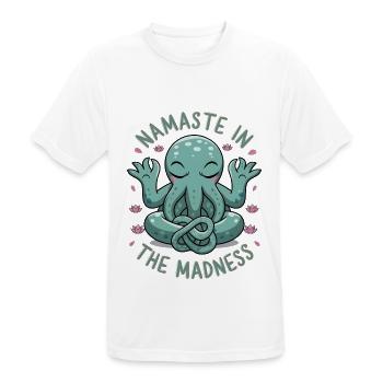 Namaste In The Madness - Men's Breathable T-Shirt - white - Front - AI Model Male 185 dark (185cm)