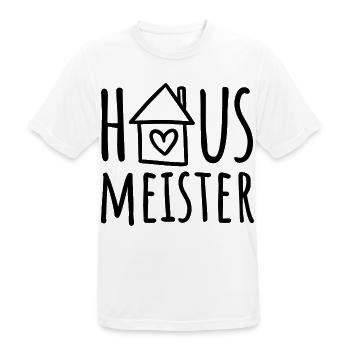 Hausmeister - Männer T-Shirt atmungsaktiv - Weiß - Vorne - AI Model Male 185 dark (185cm)