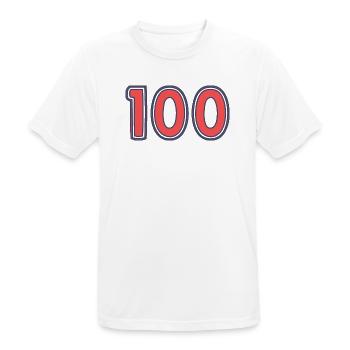 100. 100 JAHRE. 100-JÄHRIGES JUBILÄUM - Männer T-Shirt atmungsaktiv - Weiß - Vorne - AI Model Male 185 dark (185cm)