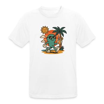 Good mood - Men's Breathable T-Shirt - white - Front - AI Model Male 185 dark (185cm)