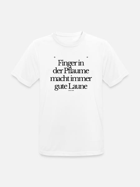 Finger in der Pflaume - Männer T-Shirt atmungsaktiv - Weiß