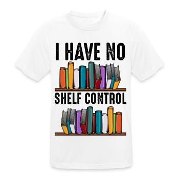 No Shelf Control Spruch Bücher Leser Geschenk - Männer T-Shirt atmungsaktiv - Weiß - Vorne - AI Model Male 185 dark (185cm)