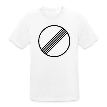 AUTOROUTE ILLIMITÉE ALLEMAGNE - T-shirt respirant Homme - blanc - Devant - AI Model Male 185 dark (185cm)