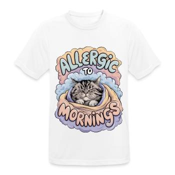 Allergic To Mornings - Men's Breathable T-Shirt - white - Front - AI Model Male 185 dark (185cm)