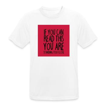 Mundschutz lustig Spruch - lustige Sprüche - Männer T-Shirt atmungsaktiv - Weiß - Vorne - AI Model Male 185 dark (185cm)