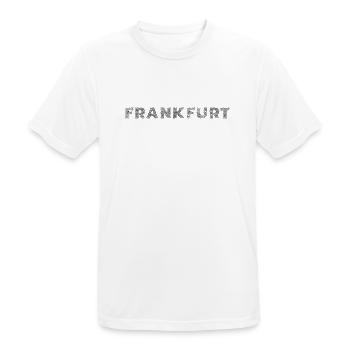 Francfort-ville en Hesse Lettrage à couver - T-shirt respirant Homme - blanc - Devant - AI Model Male 185 dark (185cm)
