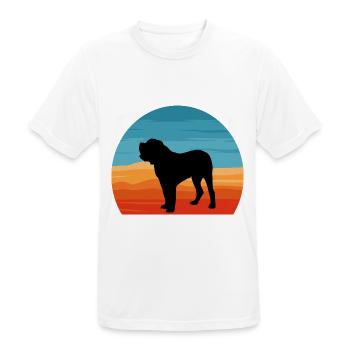 Alano Espanol Hundeliebhaber Silhouette Vintage Sonnenuntergang - Männer T-Shirt atmungsaktiv - Weiß - Vorne - AI Model Male 185 dark (185cm)