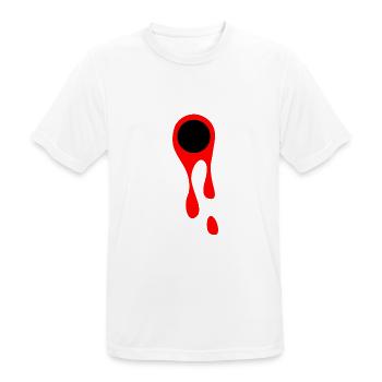 Schüsse und Blut Blutfleck Symbol Schusswunde - Männer T-Shirt atmungsaktiv - Weiß - Vorne - AI Model Male 185 dark (185cm)