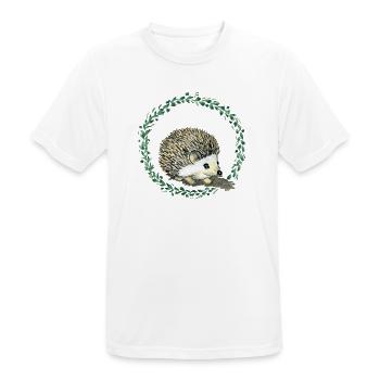 Hedgehog - Men's Breathable T-Shirt - white - Front - AI Model Male 185 dark (185cm)