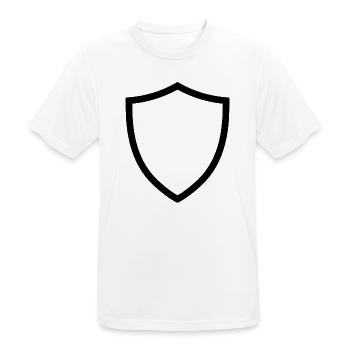 Schild-Symbol-Logo-Form-Sicherheit - Männer T-Shirt atmungsaktiv - Weiß - Vorne - AI Model Male 185 dark (185cm)