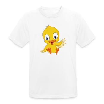 Cute chick - Men's Breathable T-Shirt - white - Front - AI Model Male 185 dark (185cm)