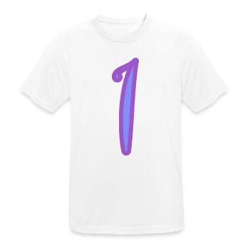 1. 1 JAHR. 1. JAHRESTAG. 1 JAHR GEBURTSTAG - Männer T-Shirt atmungsaktiv - Weiß - Vorne - AI Model Male 185 dark (185cm)