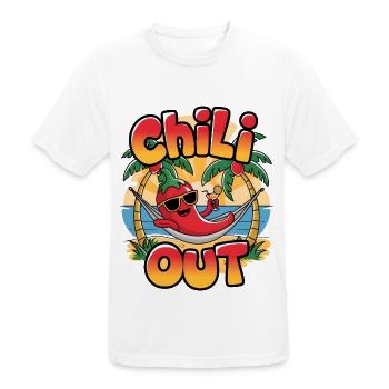 Chili Out - Men's Breathable T-Shirt - white - Front - AI Model Male 185 dark (185cm)