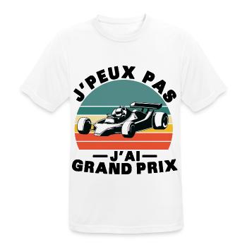 Ich kann nicht, ich habe einen tollen Preis - Männer T-Shirt atmungsaktiv - Weiß - Vorne - AI Model Male 185 dark (185cm)