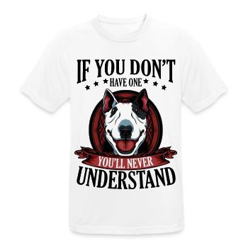 Bull Terrier - Men's Breathable T-Shirt - white - Front - AI Model Male 185 dark (185cm)