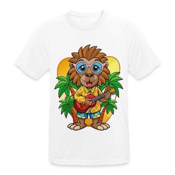 Lustige Pavian Cartoon Sommer Strand Sonnenbrille - Männer T-Shirt atmungsaktiv - Weiß - Vorne - AI Model Male 185 dark (185cm)