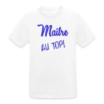 MEISTER. MEISTER. HUMOR - Männer T-Shirt atmungsaktiv - Weiß - Vorne - AI Model Male 185 dark (185cm)