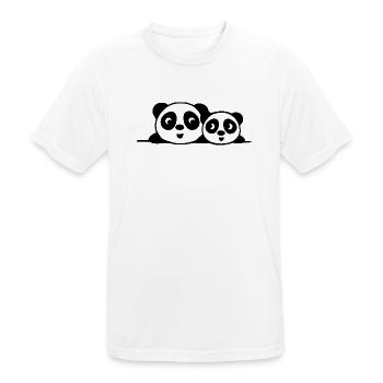 Parent solo avec 1 enfant  - T-shirt respirant Homme - blanc - Devant - AI Model Male 185 dark (185cm)