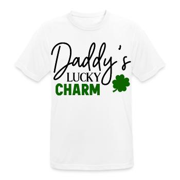 Papa Glücksbringer - Männer T-Shirt atmungsaktiv - Weiß - Vorne - AI Model Male 185 dark (185cm)
