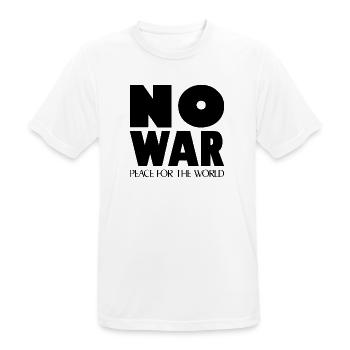 NO WAR Peace for the world - Men's Breathable T-Shirt - white - Front - AI Model Male 185 dark (185cm)