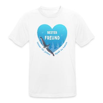 bester Freund - Männer T-Shirt atmungsaktiv - Weiß - Vorne - AI Model Male 185 dark (185cm)